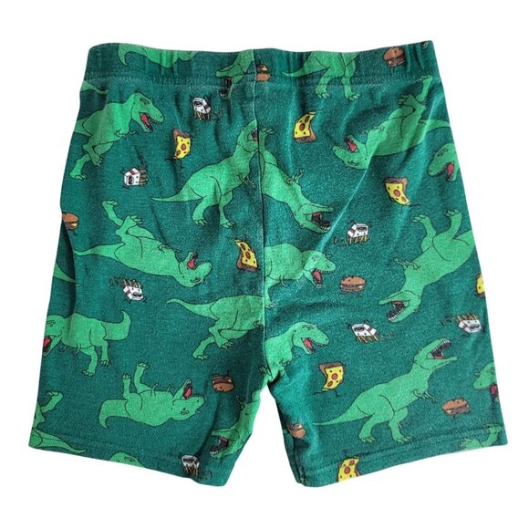 2/$15 Children's Place PJ Set Green Size 8 T Rex Dino Frenzy Shorts Short Sleeve - Picture 8 of 9